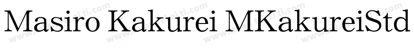 Masiro Kakurei MKakureiStd M字体转换
